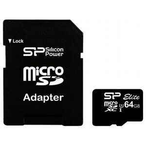 Karta Silicon Power Elite MicroSDXC 64 GB Class 10 UHS-I/U1  (SP064GBSTXBU1V10-SP)