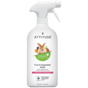 Attitude Attitude, Płyn do mycia owoców i warzyw, Bezzapachowy, 800 ml