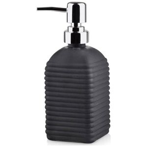 Dozownik do mydła Vilde Dozownik na mydło szklany pojemnik na płyn do naczyń czarny 450 ml