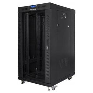 Szafa Lanberg Szafa stojšca 19 cali 22U 600x800 drzwi szklane LCD (flat pack) v2 czarna