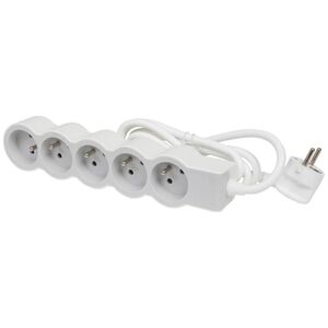 Legrand HELMO Przedłużacz standard 5x2P+Z z przewodem 1.5m 3x1.0 mm2 biały/jasnoszary 049480