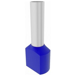 Elpromet 100szt. 2x2,5/10mm Końcówka tulejkowa izolowana podw. nieb. TE2510 Elpromet 0378