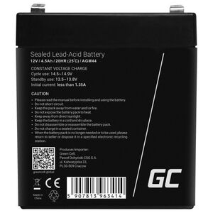 Green Cell Akumulator 12V/4.5Ah (AGM44)