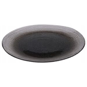Koopman Talerz płaski szklany czarny cieniowany dekoracyjny 21 cm
