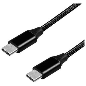 Kabel USB LogiLink USB-C - USB-C 0.3 m Czarny (CU0153)