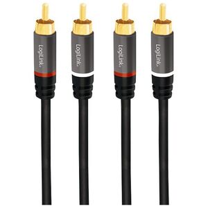 Kabel LogiLink RCA (Cinch) x2 - RCA (Cinch) x2 3m czarny (CA1206)