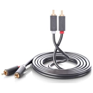 Kabel Ugreen RCA (Cinch) x2 - RCA (Cinch) x2 2m szary (10518)