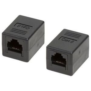 LogiLink Złączka RJ45- RJ45 żeńsko/żeńska kat.6 UTP, czarna (NP0034A)