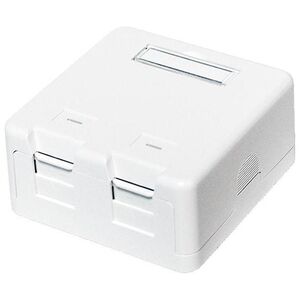 LogiLink Puszka natynkowa Keystone 2 porty UTP, biały (NK4032)