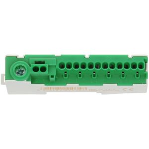 Elektro-Plast Listwa samozaciskowa PE 14-S (14+1 śrubowy) do montażu na szynie DIN35 80A zielony 0925-01