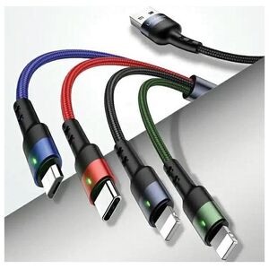 Kabel USB Usams Usams Kabel Pleciony U26 4W1 1.2M 2A Fast Charge (2Xlightning/Microusb/Usb-C) Sj317Usb01 (Us-Sj317)