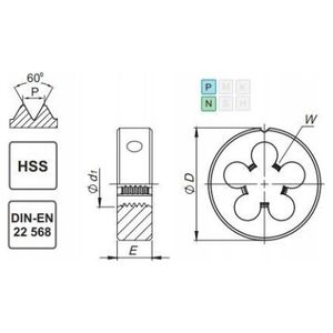 Fanar NARZYNKA UNF  1/2-20 DIN-22568 (2A) HSS 800