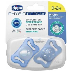 Chicco 156269 SMOCZEK PHYSIO MICRO SILIKONOWY 0-2 NIEBIESKI 2SZT