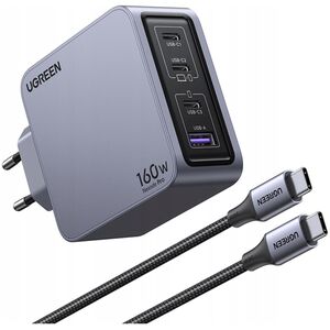 Ładowarka Ugreen Ładowarka sieciowa UGREEN Nexode Pro 160W GaN USB-A, 3xUSB-C szara