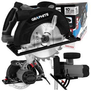 Pilarka tarczowa Graphite GRAPHITE PILARKA PIŁA TARCZOWA DO DREWNA KRAJZEGA 1200W TARCZA 185MM 58G489