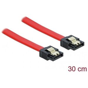 Delock SATA - SATA, 0.3m, Czerwony (82676)