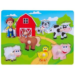 Smily Play Smily Play Układanka Drewniana Farma Puzzle 7 el