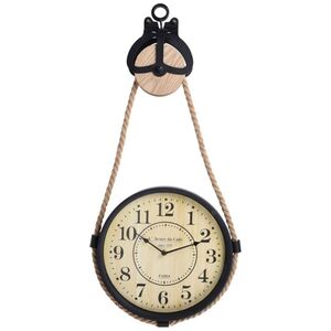 KMTP Zegar wiszący na plecionym sznurze w stylu Loft 33cm na baterie