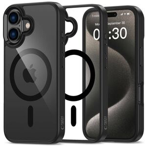 Case IPHONE 16 Tech-Protect Magmat MagSafe Clear black 5906302311125