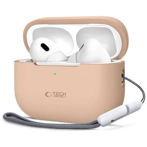 Case APPLE AIRPODS PRO 1 / 2 Tech-Protect Silicone Caffe Latte creamy 5906302313648