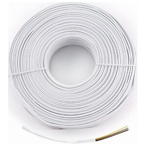 Activejet KABEL TELEFONICZNY 4-ŻYŁY PŁASKI 100M SZARY