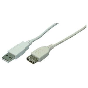 Kabel USB LogiLink USB-A - USB-A 3 m Biały (CU0011)