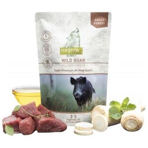 Isegrim Isegrim Adult Wild Boar Monoprotein - monoproteinowa mokra karma dla dorosłych psów, czysty dzik z pasternakiem i olejem lnianym, saszetka 410g