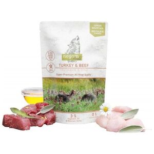 Isegrim Isegrim Junior Turkey & Beef - mokra karma dla młodych psów, indyk z salsefią i ziołami górskimi, saszetka 410g