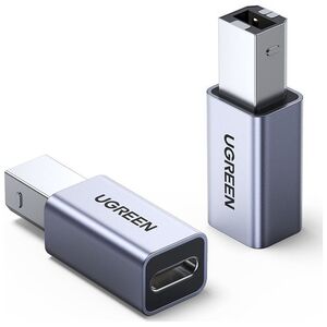 Adapter USB Ugreen US382 USB-C - USB-B Srebrny  (20120)