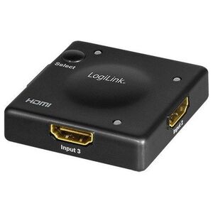 Przełącznik LogiLink LogiLink Switch HDMI 3x1-Port, 1080p/60Hz, Mini, HDCP, CEC
