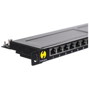 NetRack Patch panel 19" 0,5U 24-porty Kat. 5e FTP (104-12)
