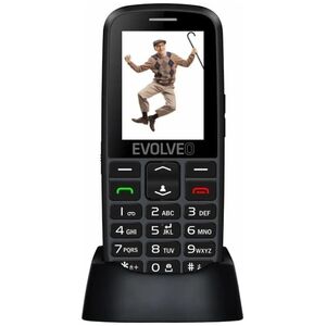 Smartfon Evolveo EVOLVEO EasyPhone EG, mobilní telefon pro seniory s nabíjecím stojánkem, černá