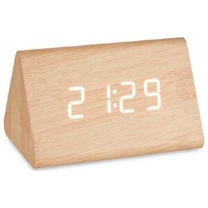 Gift Decor Cyfrowy Zegarek Stacjonarny Brązowy PVC Drewno MDF (11,7 x 7,5 x 8 cm)