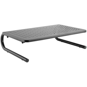 Powerton Podstawa pod monitor, miejsce na klawiaturę, czarny, metal/ tworzywo, 20 kg nośność, Powerton, ergo