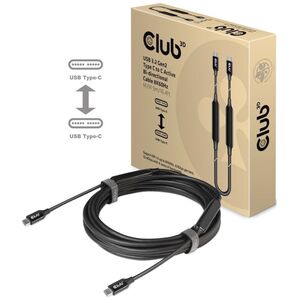 Kabel USB Club 3D USB-C - USB-C 5 m Czarny (CAC-1535)