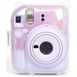 Pokrowiec LoveInstant Futerał Etui Pokrowiec Case do FujiFilm INSTAX Mini 12 + Kieszeń na Zdjęcia / Przezroczysty - Mieniący