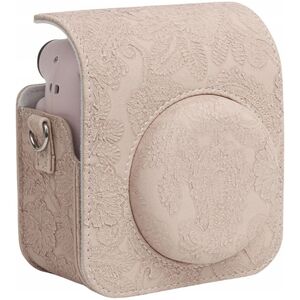 Pokrowiec LoveInstant Futerał Etui Pokrowiec Osłona Case do Fuji FujiFilm INSTAX Mini 12 - Haft Beżowy
