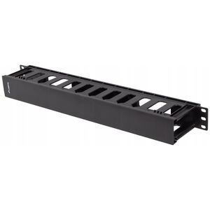 Organizer Lanberg Organizer kabli Lanberg AK-1703-B 19" 1U plastikowy z zaślepką typ A czarny