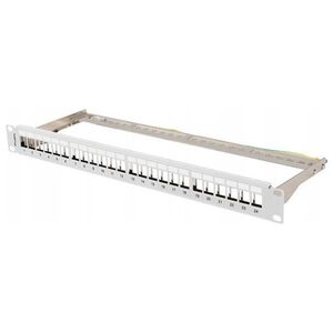 Lanberg Patch panel pusty Lanberg PPKS-0924-S 24 port 1U 19" do modułów keystone szary