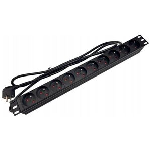 Alantec Listwa zasilająca 19" 230V - 10 gniazd (typu E - CEE 7/5), kabel 1,8m CEE 7/7 ALANTEC