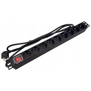 Alantec Listwa zasilająca 19" 230V - 9 gniazd (typu F - CEE 7/3 schuko), z wyłącznikiem LED, kabel 1,8m CEE 7/7 ALANTEC