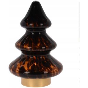 Dekoracja świąteczna Home Styling Collection Świąteczna lampka stołowa, szklana choinka, 20 cm