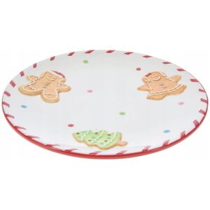 Home Styling Collection Świąteczny talerz, 24 cm, GINGERBREAD