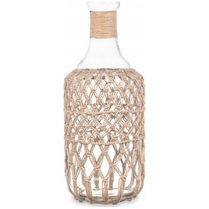 Gift Decor Ozdobna butelka w plecionce ze sznurka