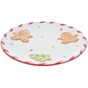 Home Styling Collection Świąteczny talerz, 22 cm, GINGERBREAD