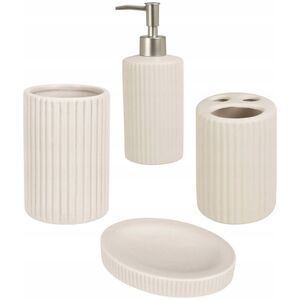 Bathroom Solutions Zestaw ceramicznych akcesoriów łazienkowych, 4 elementy