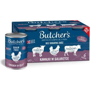 Butcher’s Butcher's Original Recipe in Jelly mix smaków z wątróbką lub nerkami kawałki w galaretce karma dla psa 6 x 400g