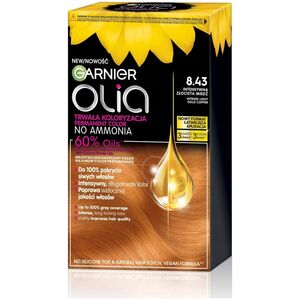 Alkotest GARNIER_Olia farba do włosów 8.43 Intense Light Gold