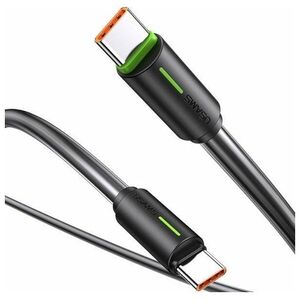 Kabel USB Usams USAMS Kabel USB-C/USB-C 1m SJ734 60W czarny/black  YU Series SJ734USB01 (US-SJ734)