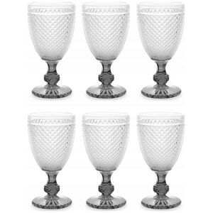 Vivalto Kieliszek do wody z kryształowym wzorem, 256 ml, 6 sztuk